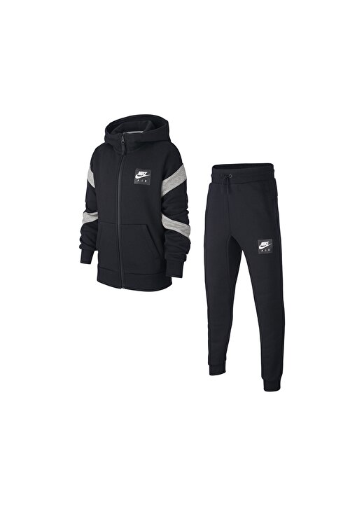 Nike Siyah - Gri - Gümüş Erkek Çocuk Eşofman Takımı 1