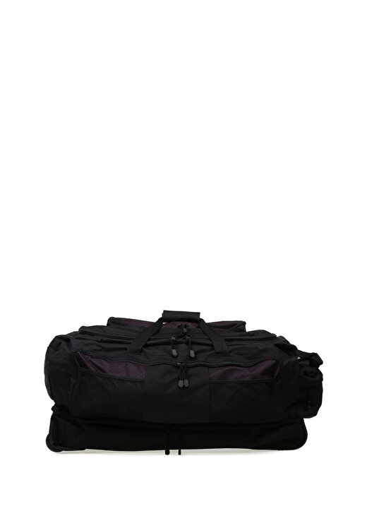 Mosafer Siyah Büyük Boy Çekçekli Kumaş Valiz 2