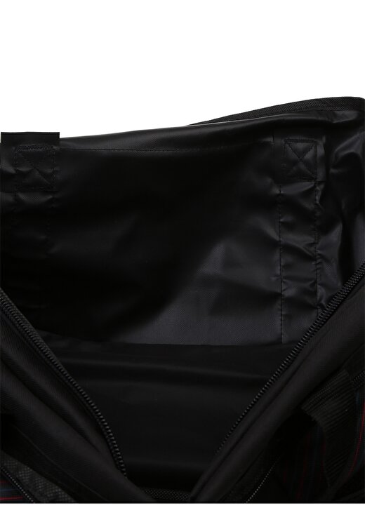 Mosafer Siyah Büyük Boy Çekçekli Kumaş Valiz 4