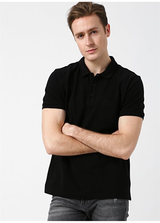 Cotton Bar Siyah Polo T-Shirt 1
