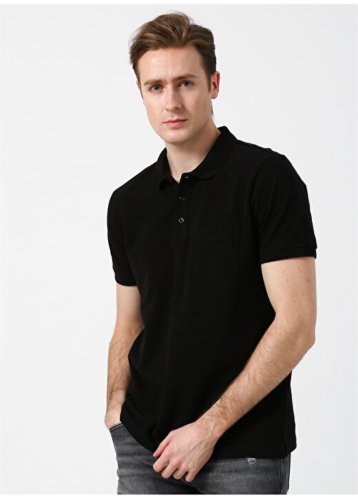 Cotton Bar Siyah Polo T-Shirt 3