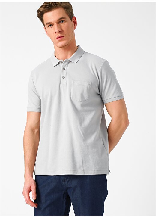 Cotton Bar Gri Polo T-Shirt 3
