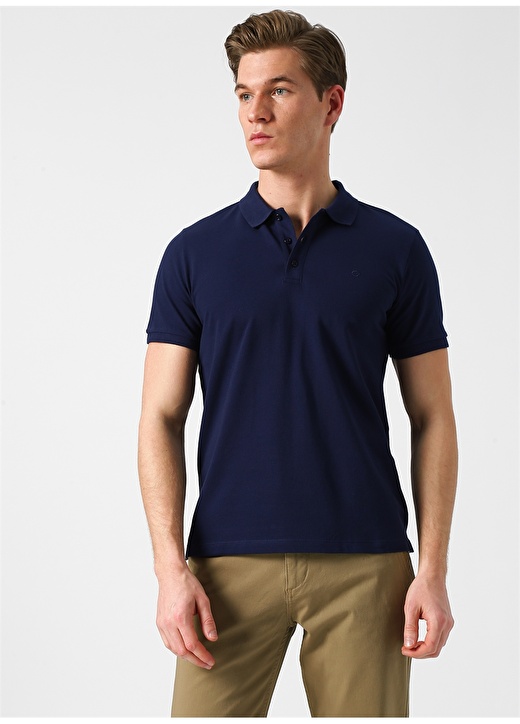 Cotton Bar Lacivert Polo T-Shirt 1