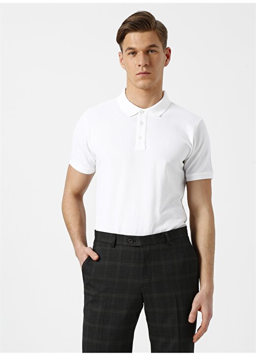 Cotton Bar Beyaz Polo T-Shirt 3