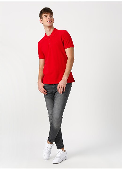Limon Kısa Kollu Kırmızı Erkek Polo T-Shirt 2
