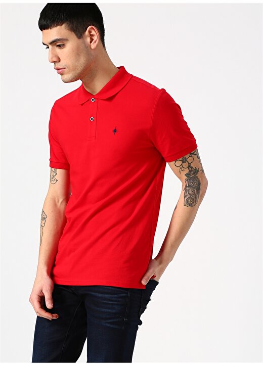 North Of Navy Kırmızı Polo T-Shirt 3