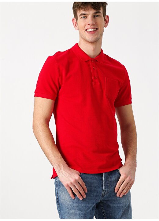 Limon Kısa Kollu Kırmızı Erkek Polo T-Shirt 3