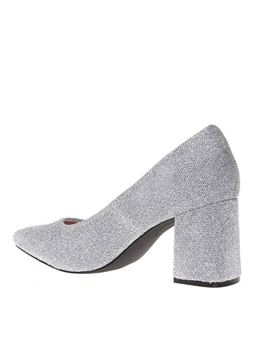 Vero Moda 10204641 375 Gr Dikiş İşleme Gümüş Kadın Topuklu Ayakkabı 2