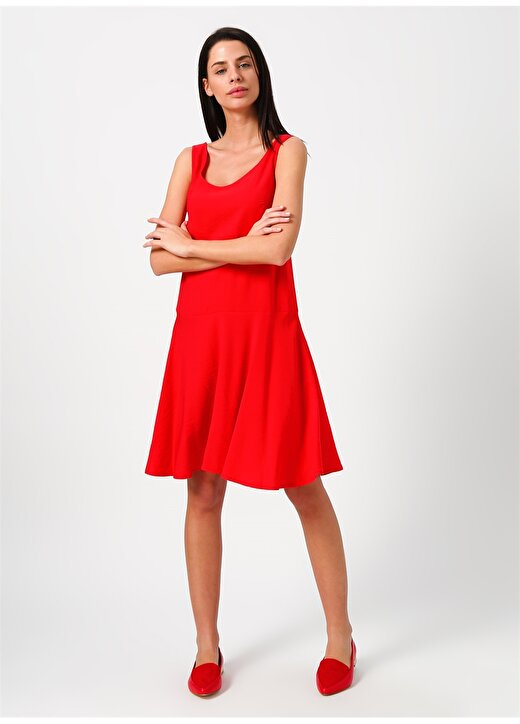 Limon Kırmızı Kadın Elbise 2