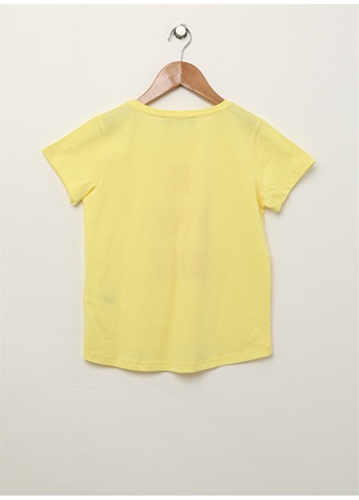 Limon Kız Çocuk Kısa Kollu Yazılı Sarı T-Shirt 2