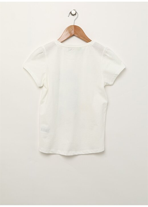 Limon Kız Çocuk Kısa Kollu Karakter Baskılı Beyaz T-Shirt 2