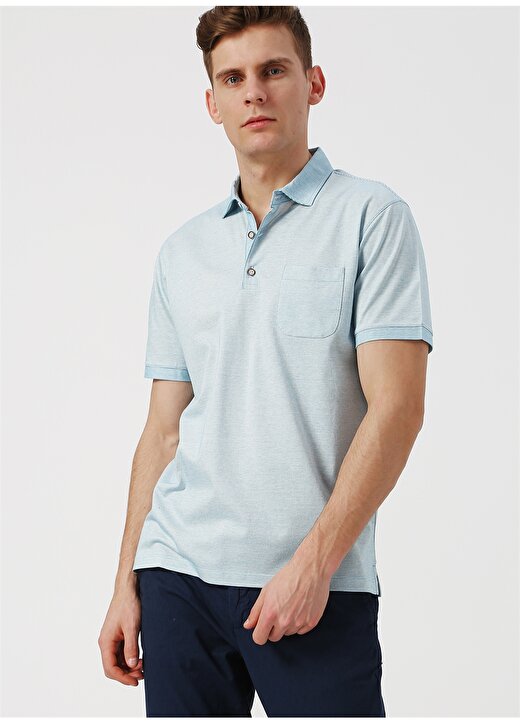 Cotton Bar Açık Mavi Polo T-Shirt 1