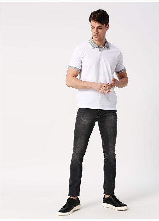 Cotton Bar Beyaz Polo T-Shirt 2