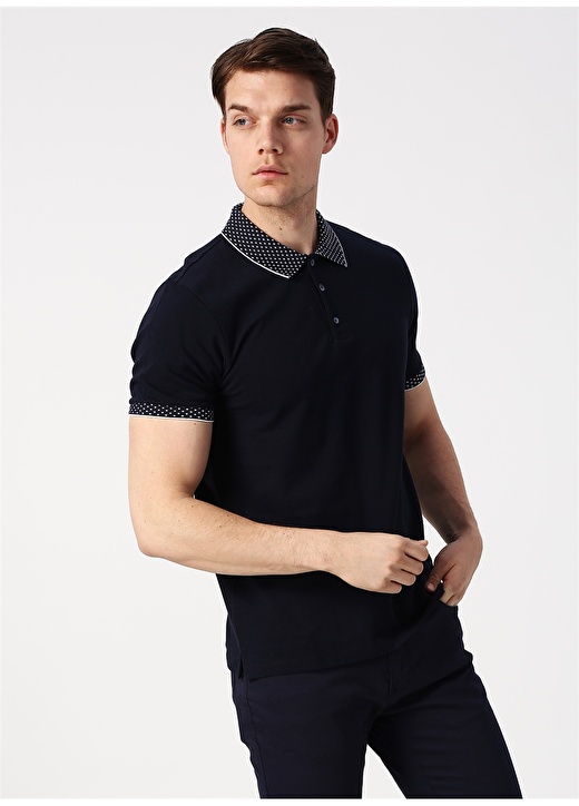 Cotton Bar Lacivert Polo T-Shirt 3