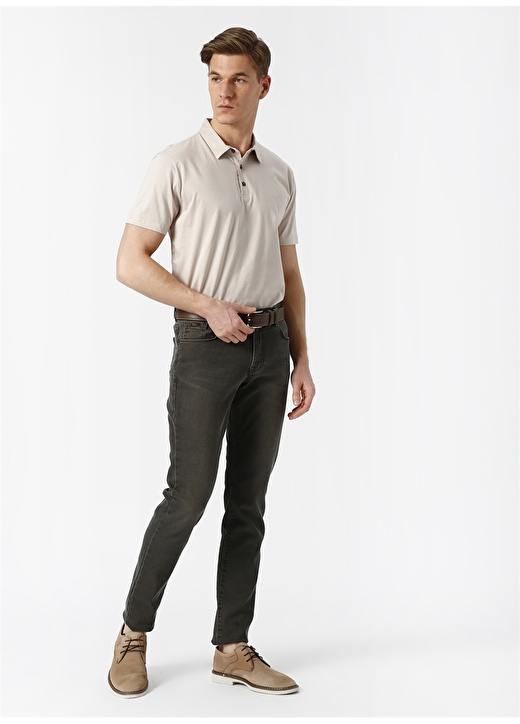 Cotton Bar Bej Polo T-Shirt 3