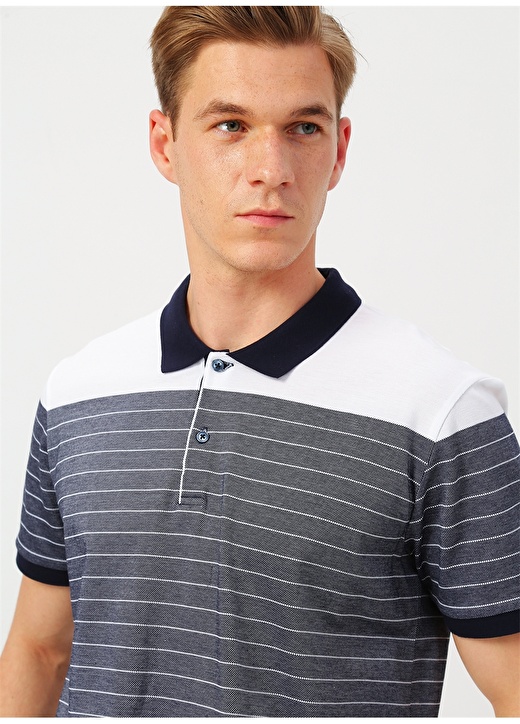 Cotton Bar Desenli Polo T-Shirt 3