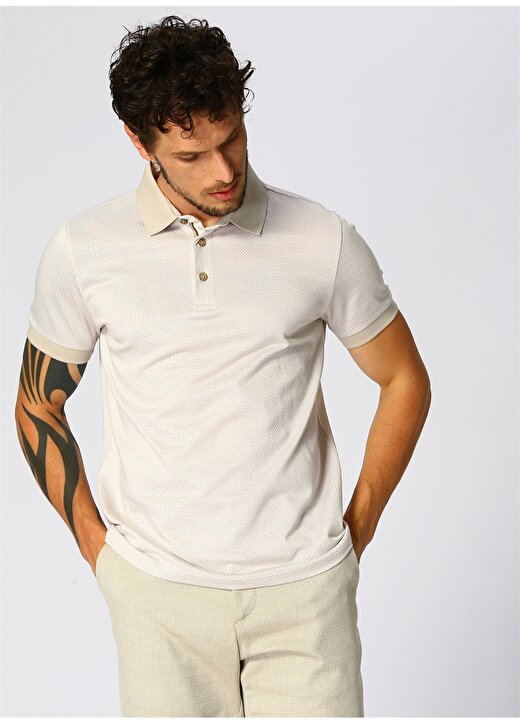 Cotton Bar Bej Polo T-Shirt 2