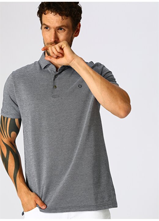Cotton Bar Lacivert Polo T-Shirt 1