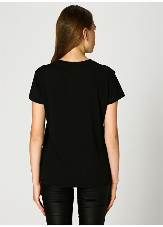 Koton Yazılı Siyah T-Shirt 4