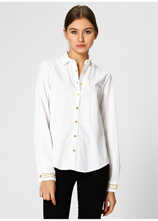 Koton Beyaz Kadın Gömlek 1