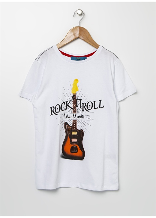 Funky Rocks SNF-17 Beyaz Erkek Çocuk T-Shirt 1