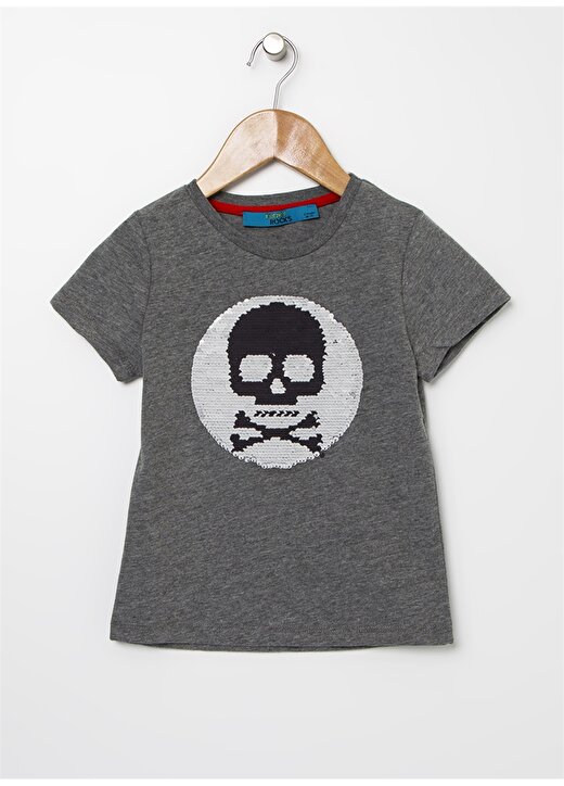 Funky Rocks SNF-30 Antrasit Erkek Çocukçift Taraflı Payetli T-Shirt 2