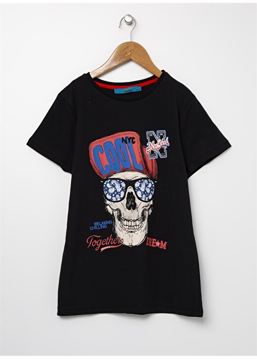 Funky Rocks SDL-15 Siyah Dijital Baskı Desenli Erkek Çocuk T-Shirt 1