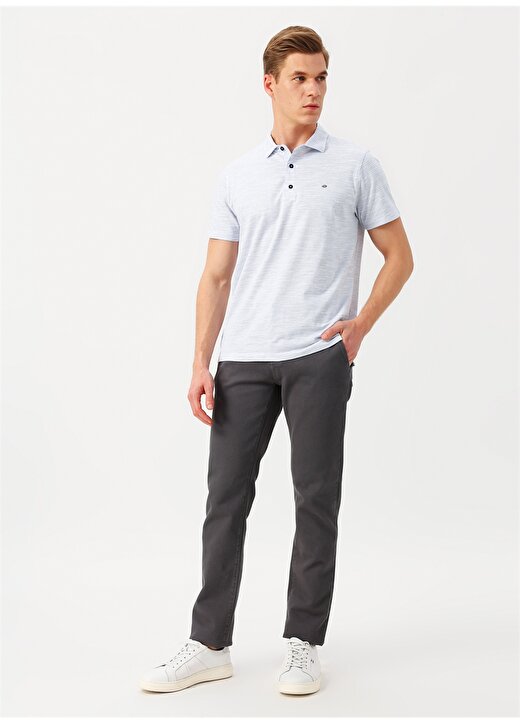 Fabrika Lacivert Beyaz Desenli Polo T-Shirt 2