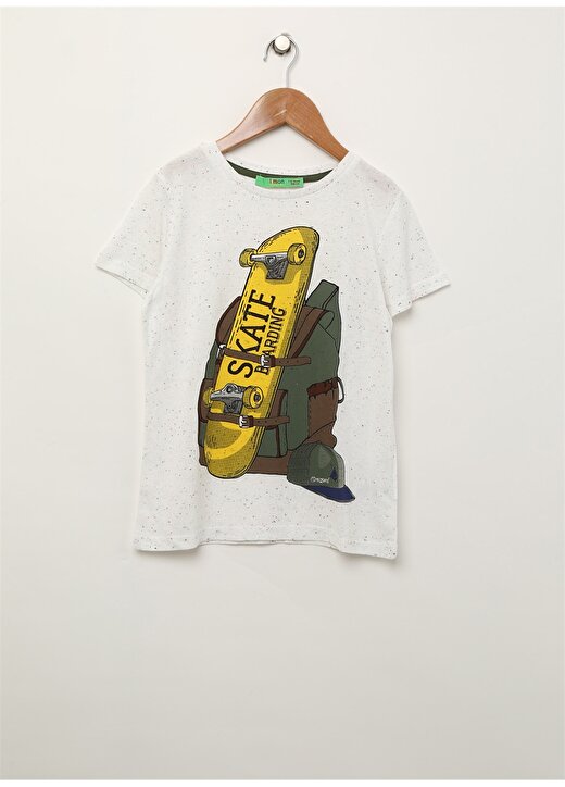 Limon Boarboy Beyaz Görsel Baskılı Erkek Çocuk T-Shirt 1