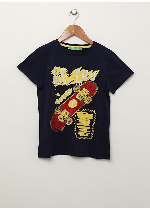 Limon Skatesboy Lacivert Baskılı Erkek Çocuk T-Shirt 1