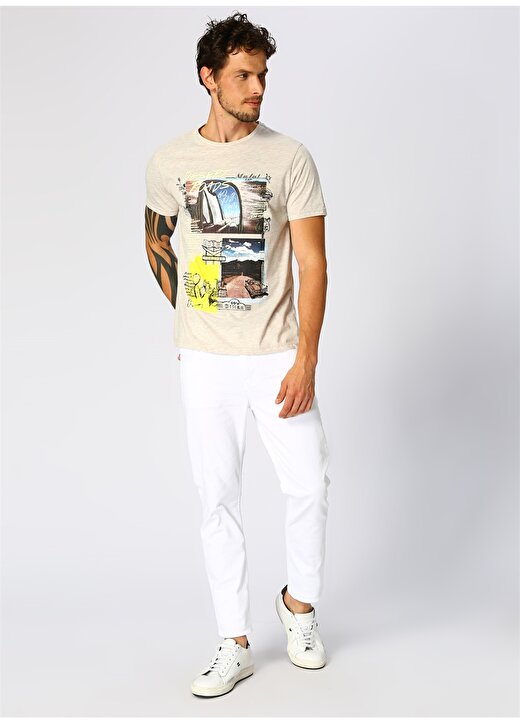 Limon Bej Melanj T-Shirt 4