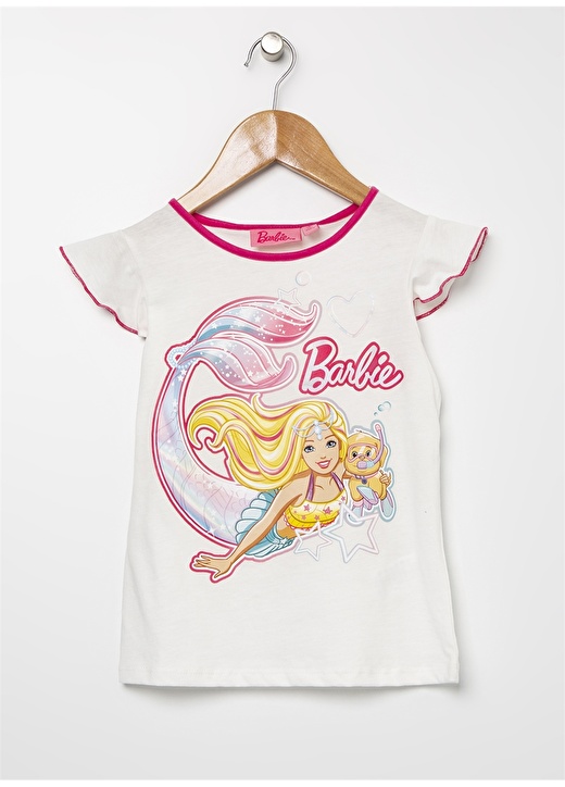 Barbie Baskılı Beyaz T-Shirt 2