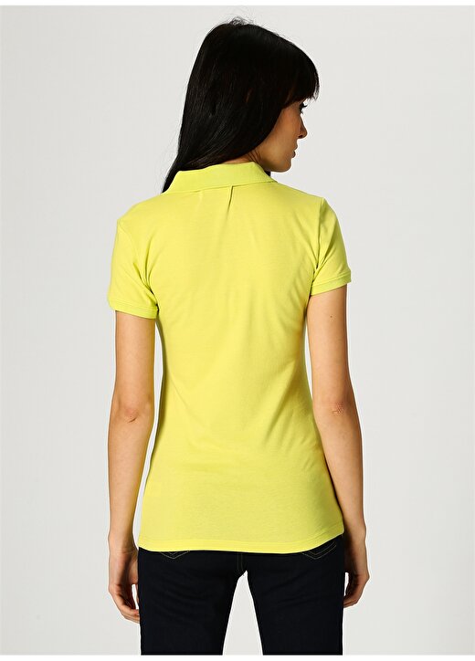 Aeropostale 4063 Sarı Kadın Polo Yaka T-Shirt 4