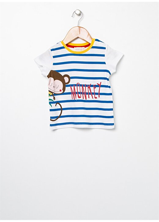 Mammaramma JB20 Pamuklu Beyaz Erkek Bebek T-Shirt 1