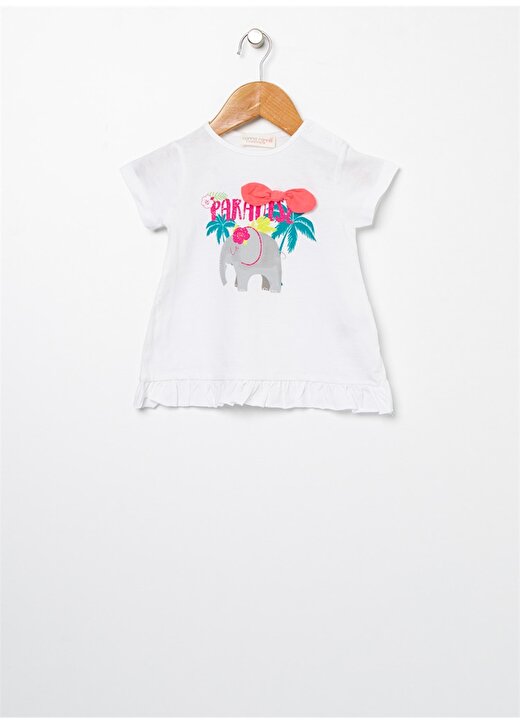Mammaramma JG21 Beyaz Kız Bebek T-Shirt 1