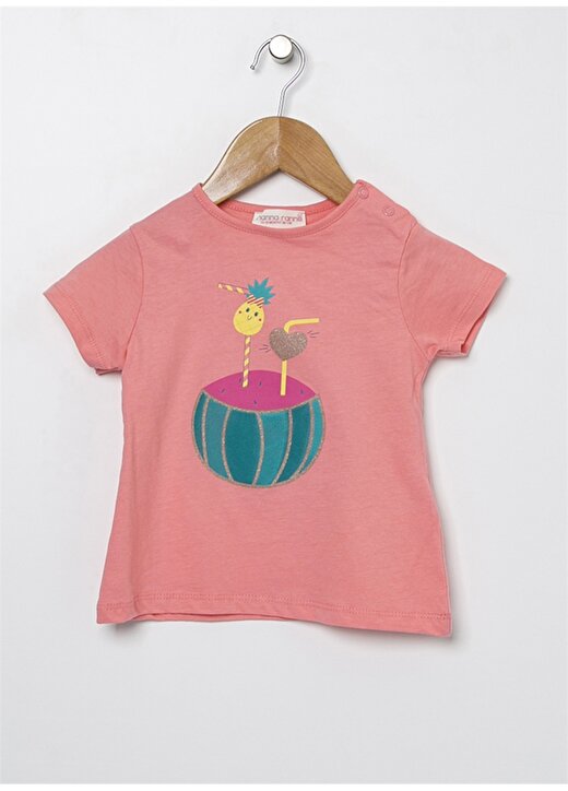 Mammaramma FG04 %100 Pamuk Pembe Kız Çocuk T-Shirt 1