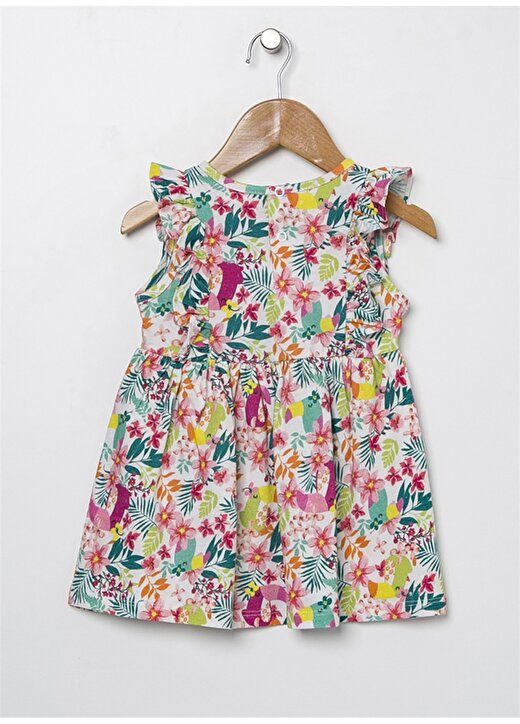 Mammaramma FGP43 %100 Pamuk Çok Renkli Kız Bebek Elbise 2