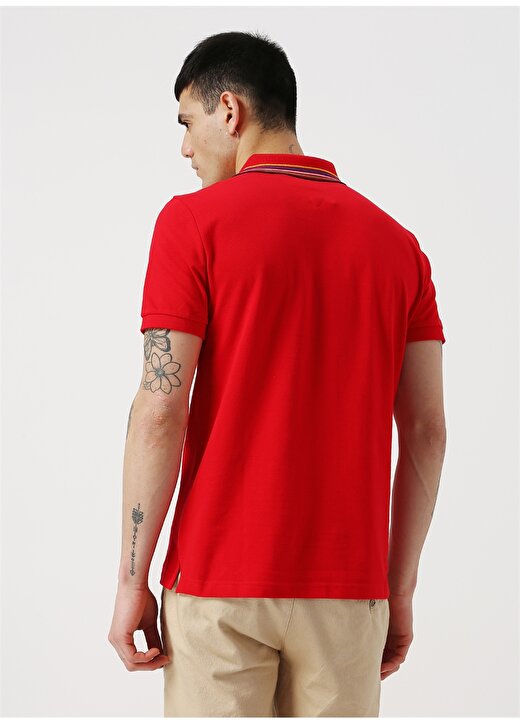 North Of Navy Kırmızı Düz Polo T-Shirt 4