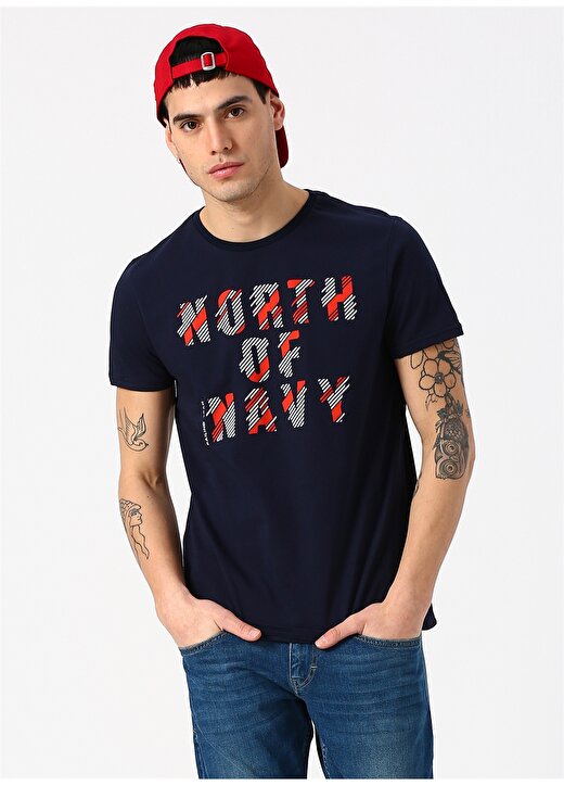 North Of Navy Lacivert T-Shirt 3