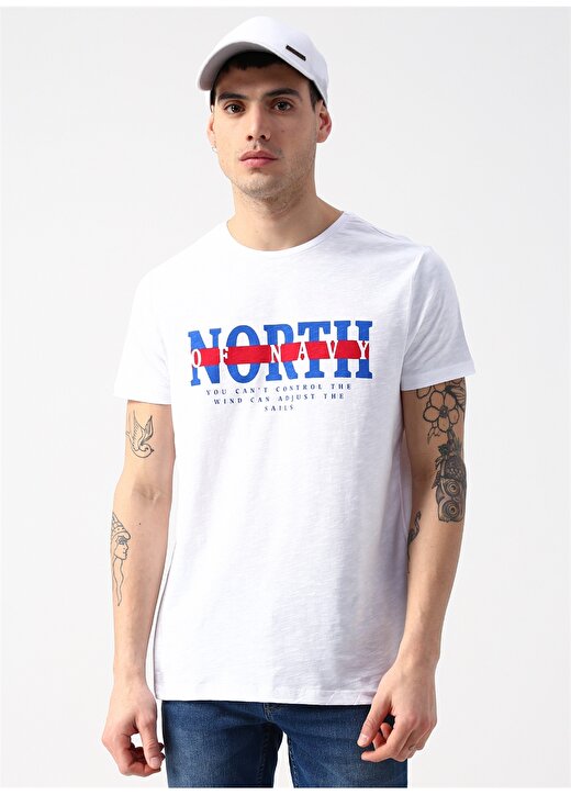 North Of Navy Beyaz T-Shirt 1