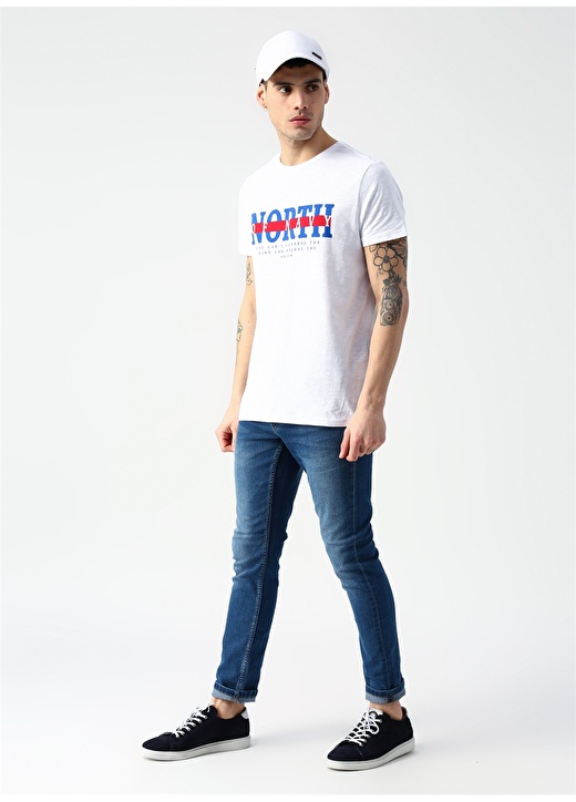 North Of Navy Beyaz T-Shirt 2