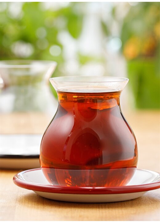 Refika Kırmızı Çay Bardağı 1