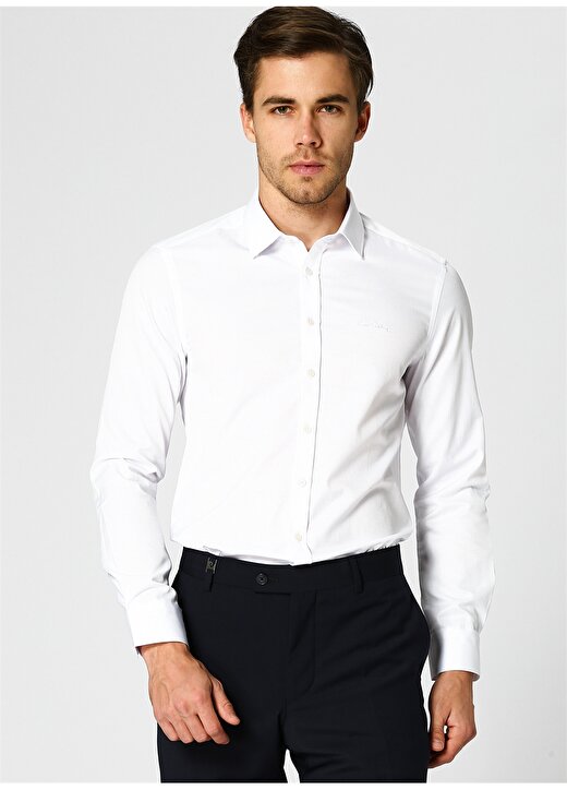 Pierre Cardin Slim Fit Beyaz Gömlek 1