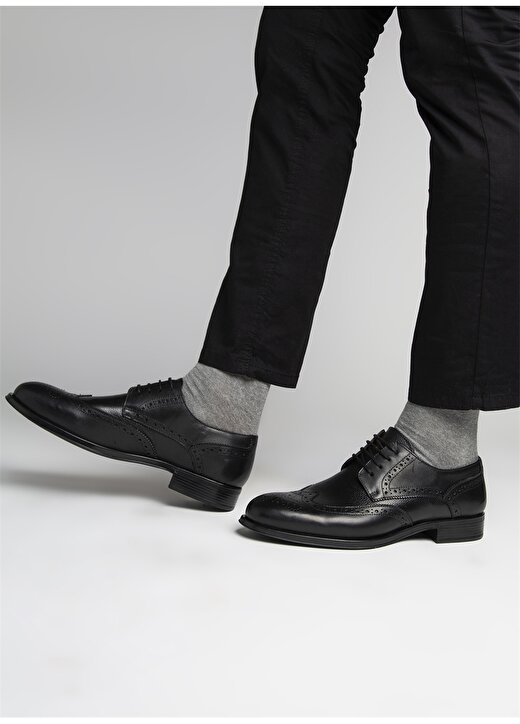 Cotton Bar Siyah Erkek Klasik Ayakkabı 1