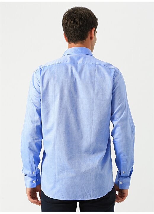 George Hogg Mavi Uzun Kollu Gömlek 4