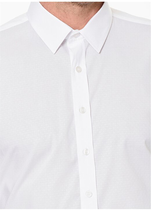 George Hogg Slim Fit Beyaz Gömlek 4