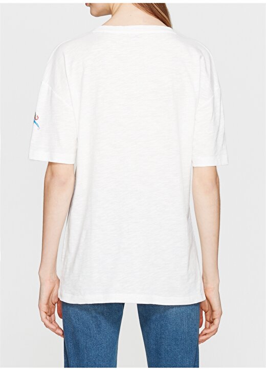 Mavi Supergırl Baskılı Kırık Beyaz T-Shirt 4