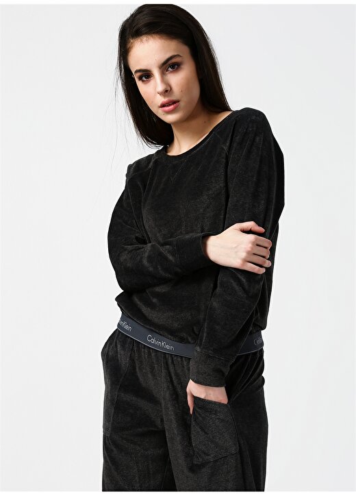 Calvin Klein Siyah Pijama Üst 3