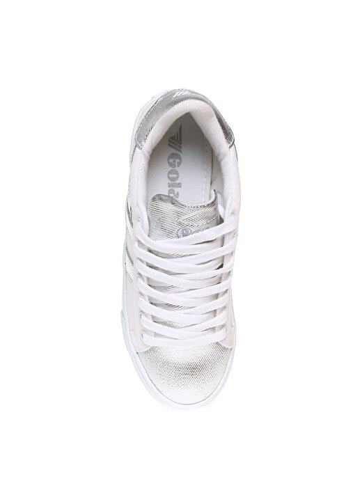 Gola Beyaz - Gümüş Kadın Lifestyle Ayakkabı CLA172 4