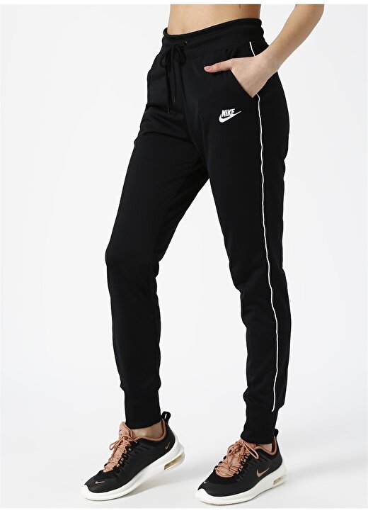 Nike Siyah - Gri - Gümüş Kadın Eşofman Altı 4